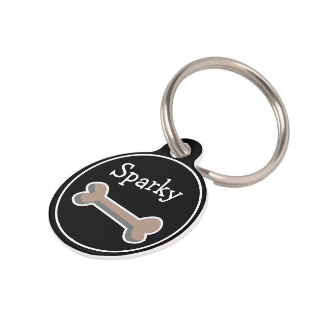 Bone Design Dog Pet Tag