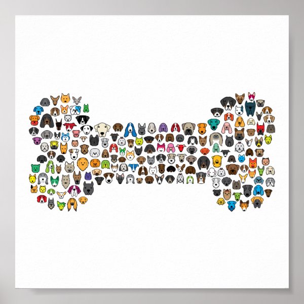 Dog Bone Art & Wall Décor | Zazzle