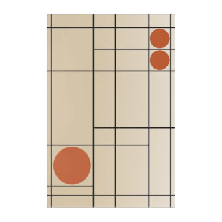 Bone Drift No. 1 Beige + Terracotta Geometric Art