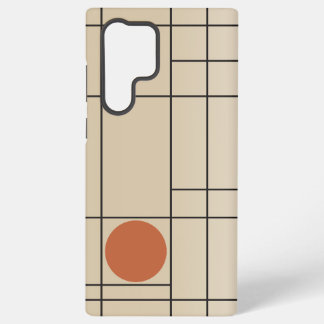 Bone Drift No. 1 Beige + Terracotta Geometric Art Samsung Galaxy S22 Ultra Case