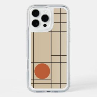 Bone Drift No. 1 Beige + Terracotta Geometric Art iPhone 16 Pro Max Case