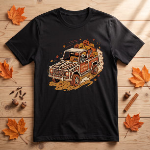 Bone-Dry Deliveries Skeleton Truck Halloween T-Shirt