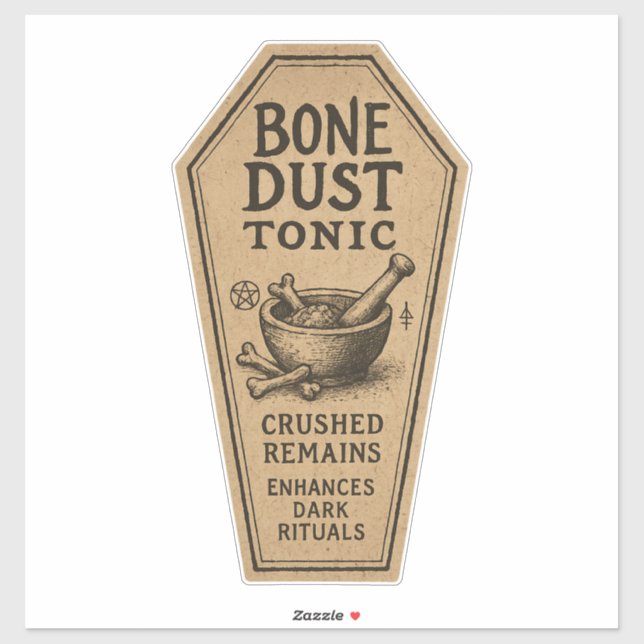 Bone Dust Tonic - Halloween Apothecary Label (Sheet)