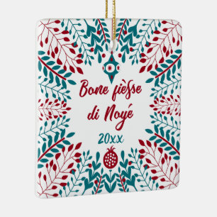 Bone fièsse di Noyé, Walloon Christmas Greeting Ceramic Ornament