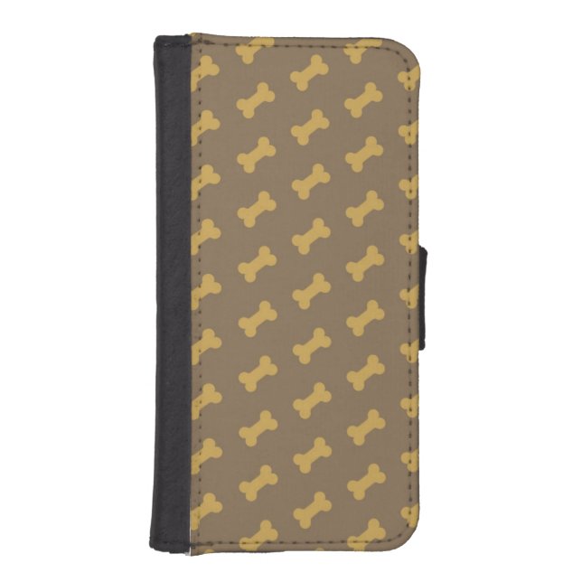 bone for dog texture iPhone wallet case (Front)