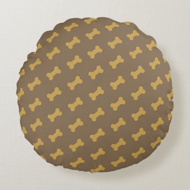bone for dog texture round pillow (Front)