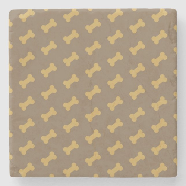 bone for dog texture stone coaster (Front)