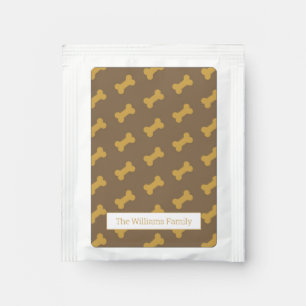 bone for dog texture tea bag drink mix