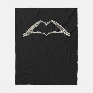 Bone Hands Heart Active Modern Aesthetic Fleece Blanket