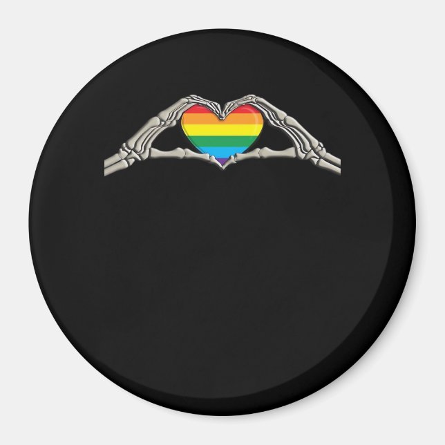 Bone Hands Heart Active Modern Aesthetic Magnet (Front)