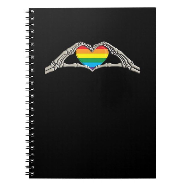 Bone Hands Heart Active Modern Aesthetic Notebook (Front)