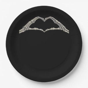 Bone Hands Heart Active Paper Plates
