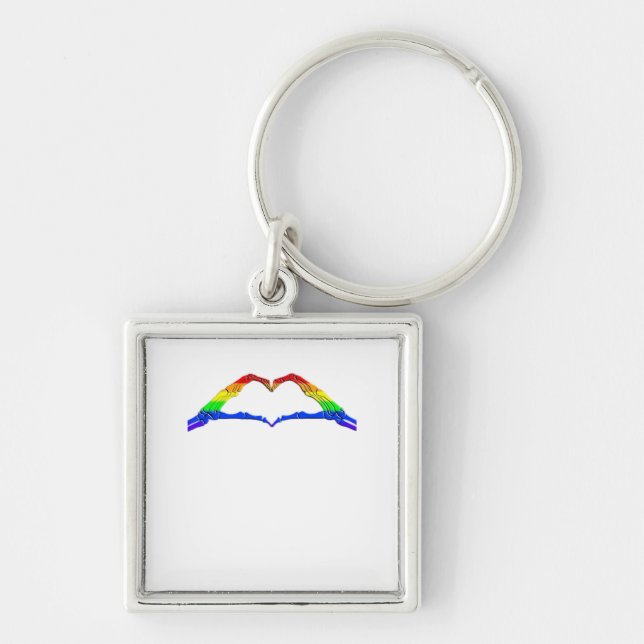 Bone Hands Heart Classic Style Keychain (Front)