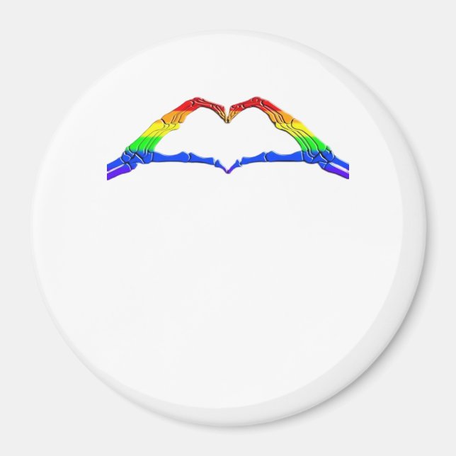 Bone Hands Heart Classic Style Magnet (Front)