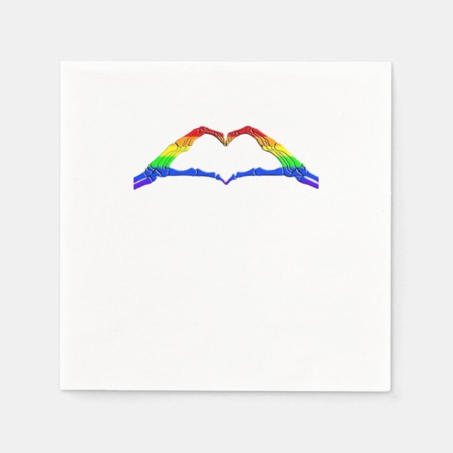 Bone Hands Heart Classic Style Napkins (Front)