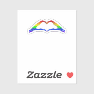 Bone Hands Heart Classic Style Sticker