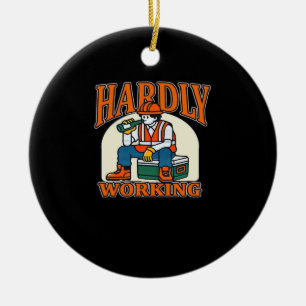 Bone Hands Heart Lesbian Goth Minimal Design Ceramic Ornament