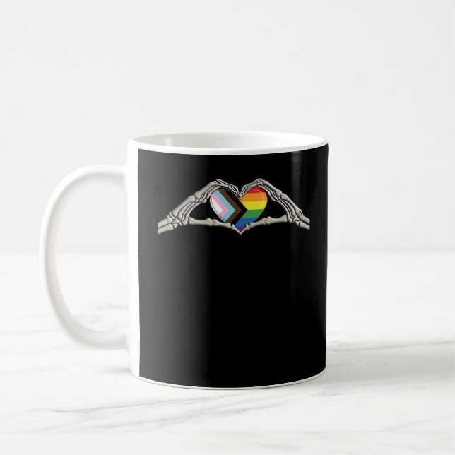 Bone Hands Heart Pride Progress Creative Style Coffee Mug (Left)