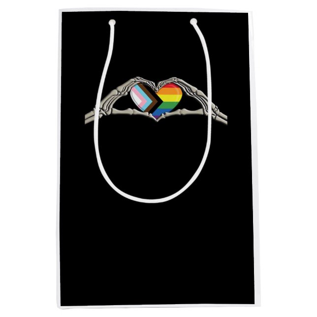 Bone Hands Heart Pride Progress Creative Style Medium Gift Bag (Front)