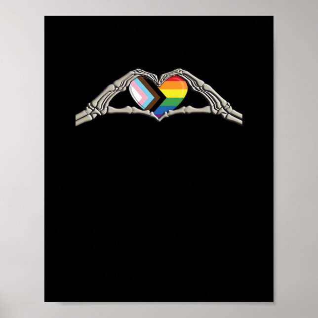 Bone Hands Heart Pride Progress Creative Style Poster (Front)
