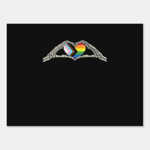 Bone Hands Heart Pride Progress Creative Style Sign