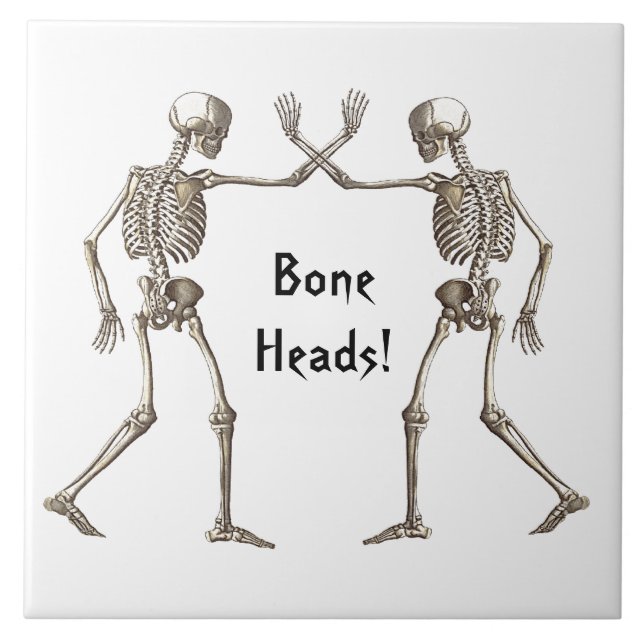 Bone Heads Skeleton Halloween Tile (Front)