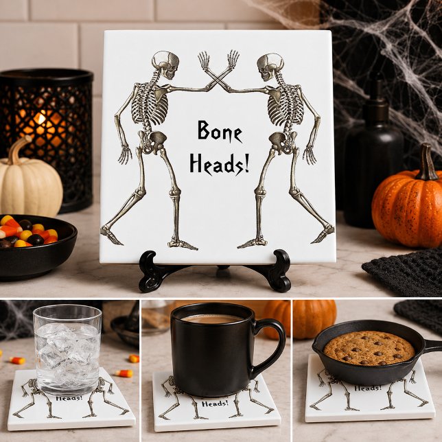 Bone Heads Skeleton Halloween Tile (Bone Heads Skeleton Halloween Tile)