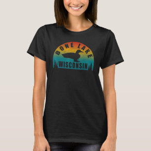 Bone Lake Northern Wisconsin Sunset Loon T-Shirt