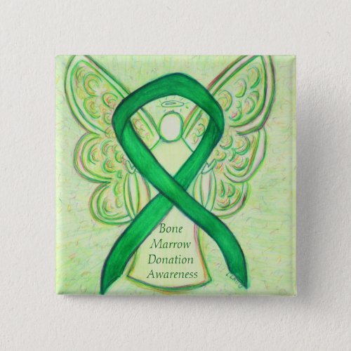 Bone Marrow Donation Awareness Angel Ribbon Pin