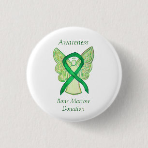 Bone Marrow Donation Awareness Angel Ribbon Pin