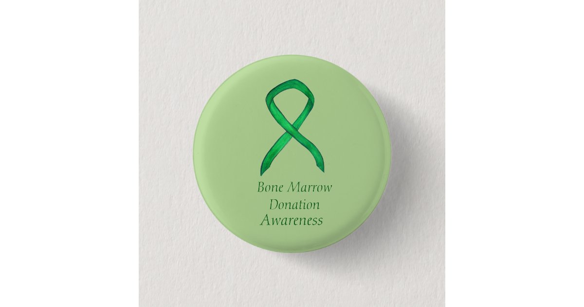 Bone Marrow Donation Awareness Ribbon Custom Pin | Zazzle