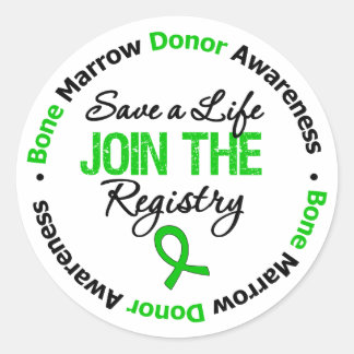 Bone Marrow Donor - Save a Life Classic Round Sticker
