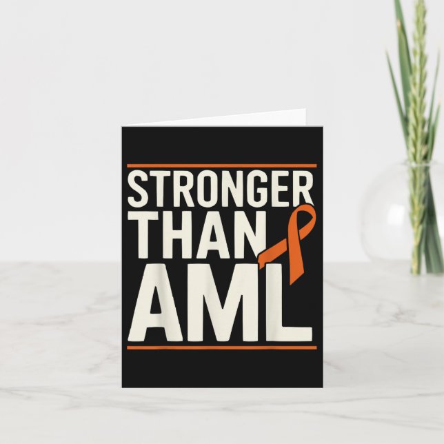 Bone Marrow Orange Ribbon Acute Myeloid Leukemia A Card (Front)