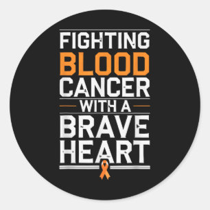 Bone Marrow Orange Ribbon Acute Myeloid Leukemia A Classic Round Sticker