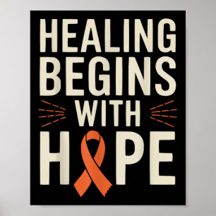 Bone Marrow Orange Ribbon Acute Myeloid Leukemia A Poster