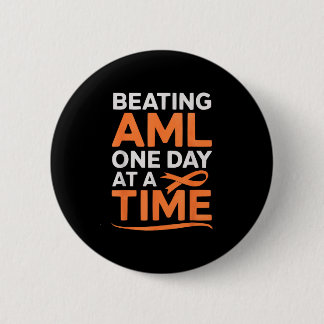Bone marrow orange ribbon acute myeloid leukemia button