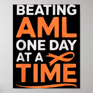 Bone marrow orange ribbon acute myeloid leukemia poster