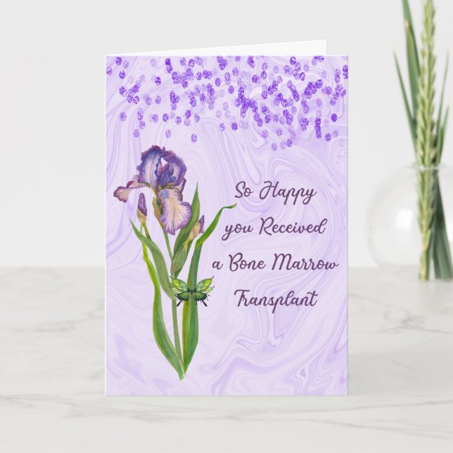 Bone Marrow Transplant Card with an Iris (Front)