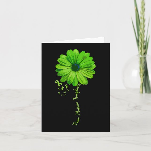 Bone Marrow Transplant Family  Survivor Pretty Gif Card (Front)