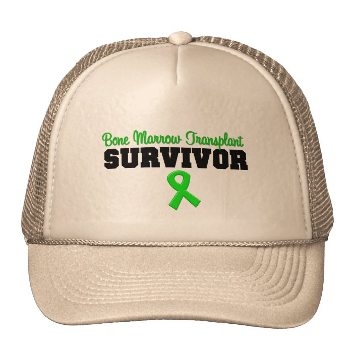 Bone Marrow Transplant Survivor Green Ribbon Trucker Hat | Zazzle