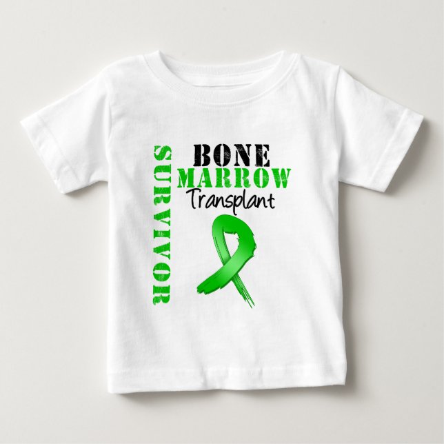Bone Marrow Transplant Survivor Ribbon Baby T-Shirt (Front)