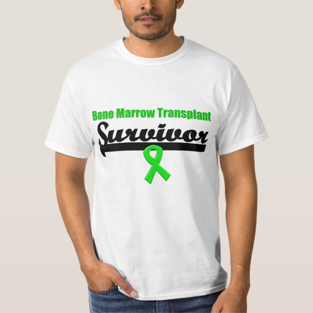 Bone Marrow Transplant Survivor Ribbon T-Shirt (Front)