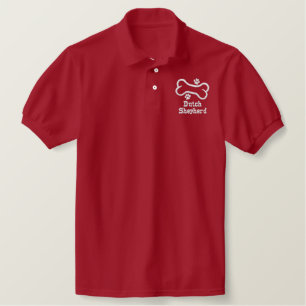 Bone-n-Paws Dutch Shepherd Embroidered Polo Shirt