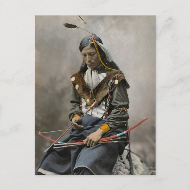 Bone Necklace, Council Chief 1899 Postcard (Front)