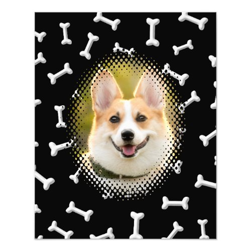 Bone Pattern Dog Frame Print