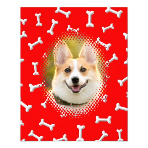 Bone Pattern Dog Frame Print