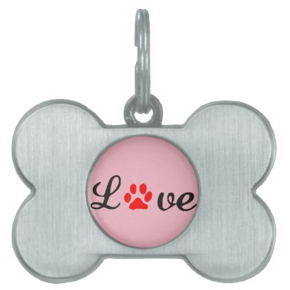 Bone Pet Tag love dog