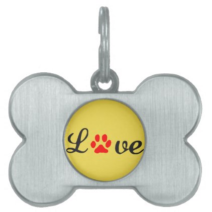 Bone Pet Tag love dog