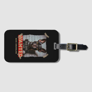 Bone Smuggling Bad Dog: The Boston Terrier's Mugsh Luggage Tag