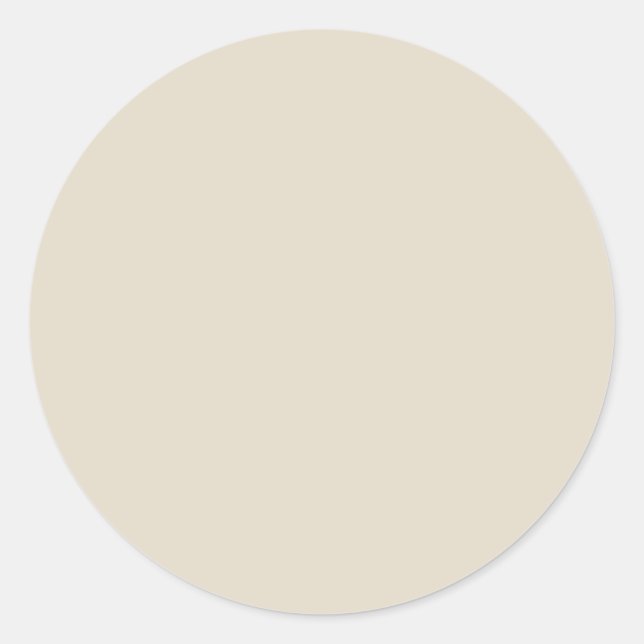 Bone (solid color) classic round sticker (Front)